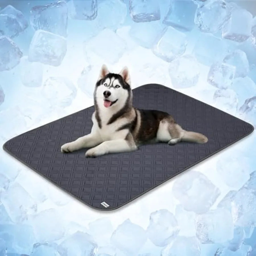 Dog Cooling Mat, Waterproof Self Cooling Dog Pad with Non-Slip Backing,  Pet Cooling Mat for Crate, Couch, Kennel and
