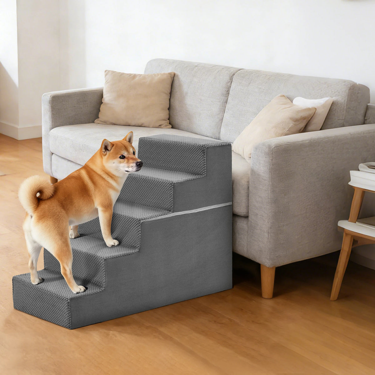Jhk Right Angled Foam Dog Stairs Ramp For Small Pets