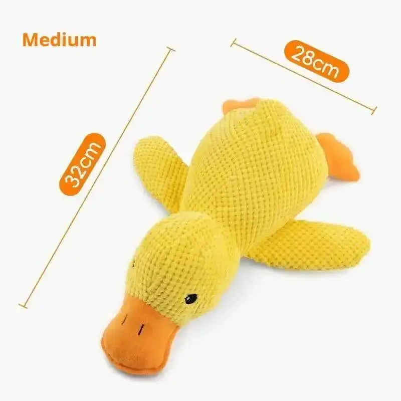 Soft Interactive Squeaky Plush Duck Chew Toy For Dogs