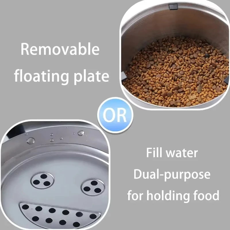 Stainless Steel Floating Dog And Cat Water Feeder Bowl