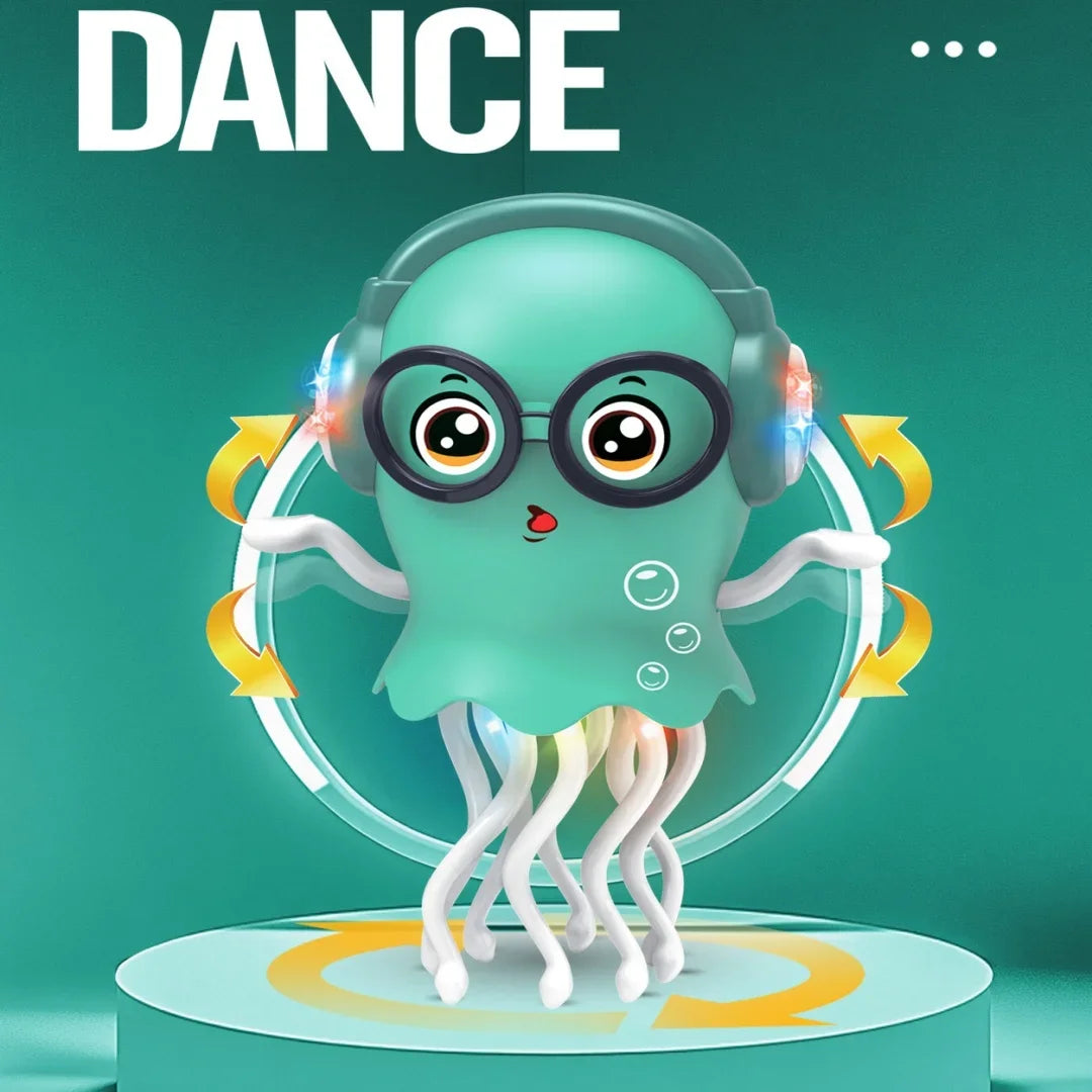 LED Electrically-Powered Crawling Dancing Jellyfish Toy An Octopus With Music Automatic Obstacle Sensor Intelligent Cat Toy Gift