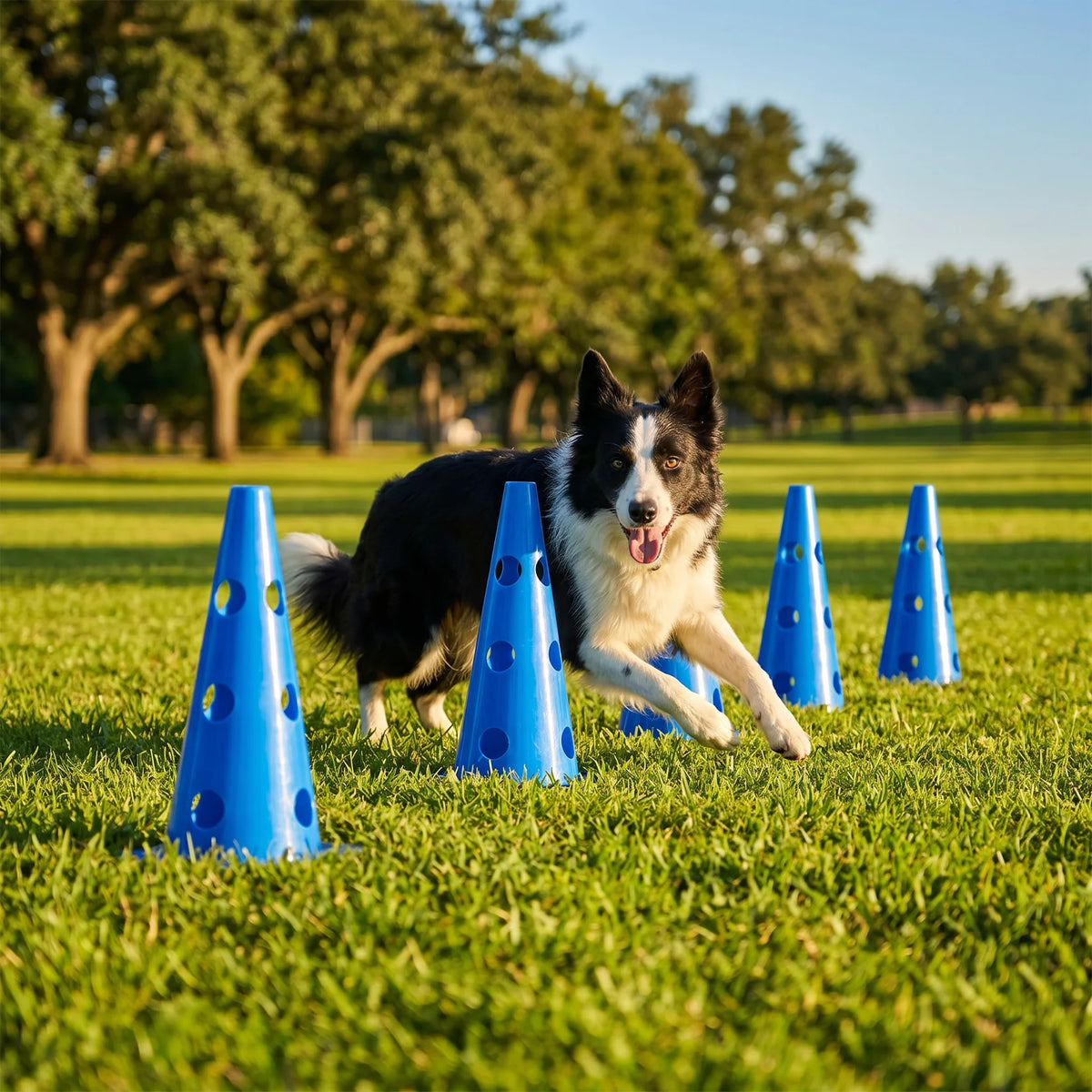 Dog Agility Training Set With Adjustable Hurdles And Cones