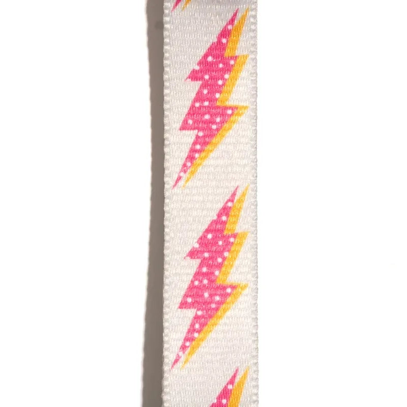 Dog Collars, Lightning Bolt Fashion Pet Collar, Pink, Medium