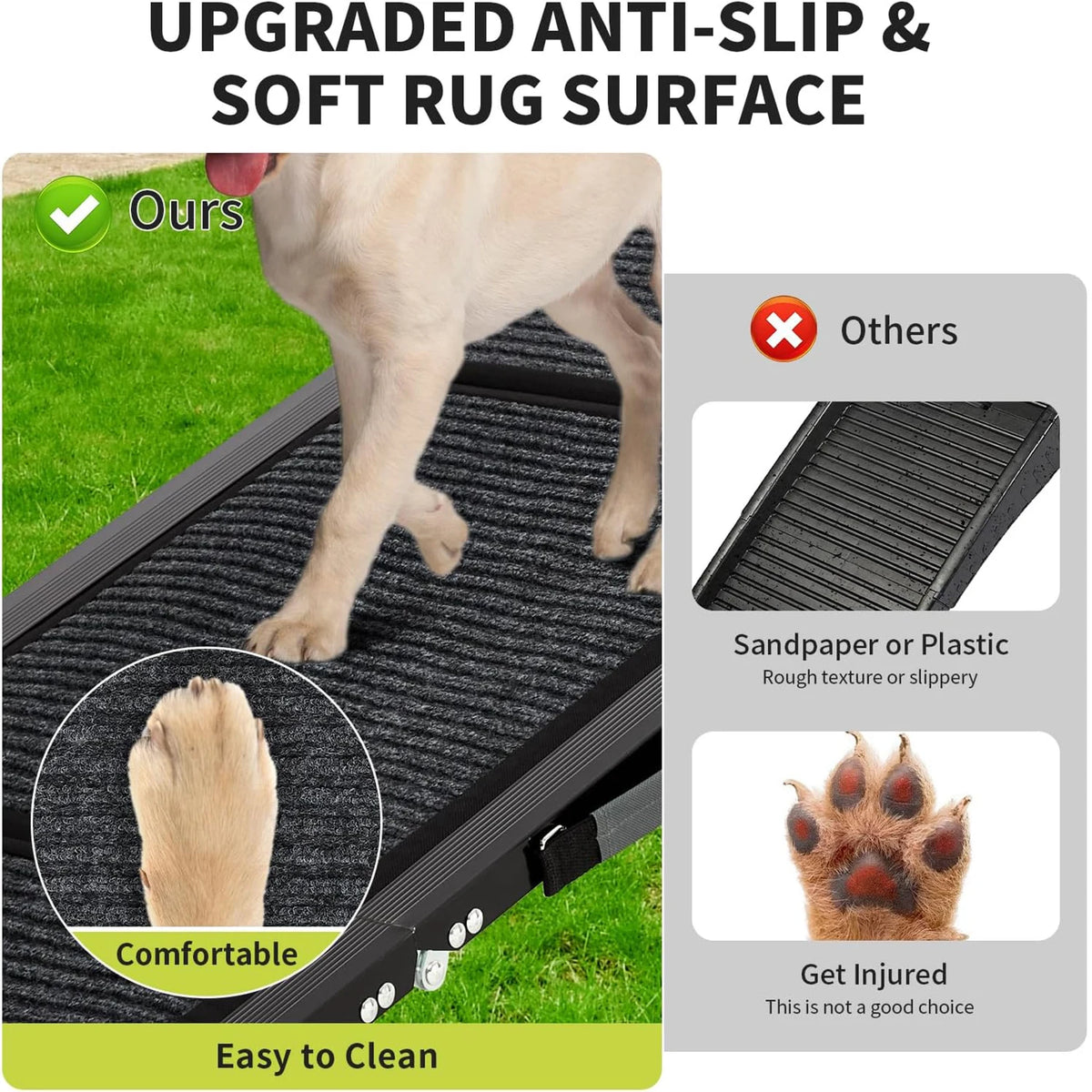 HiMISS Non Slip Folding Dog Car Ramp For Pet Travel