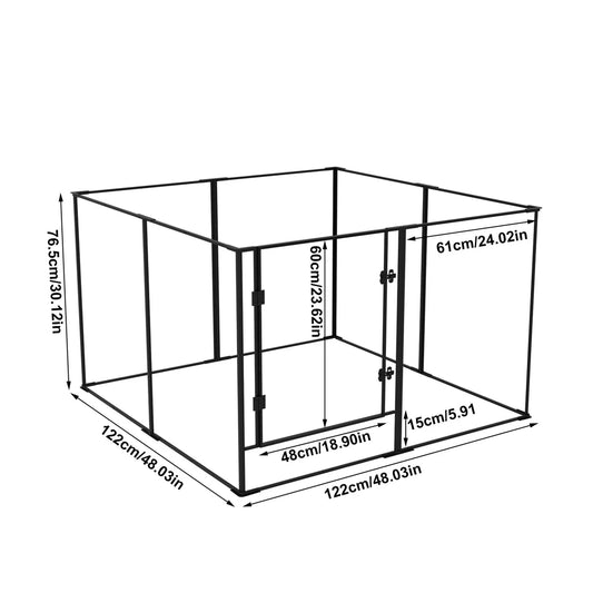 Bingopaw 8 Panel Acrylic Dog Indoor Whelping Playpen