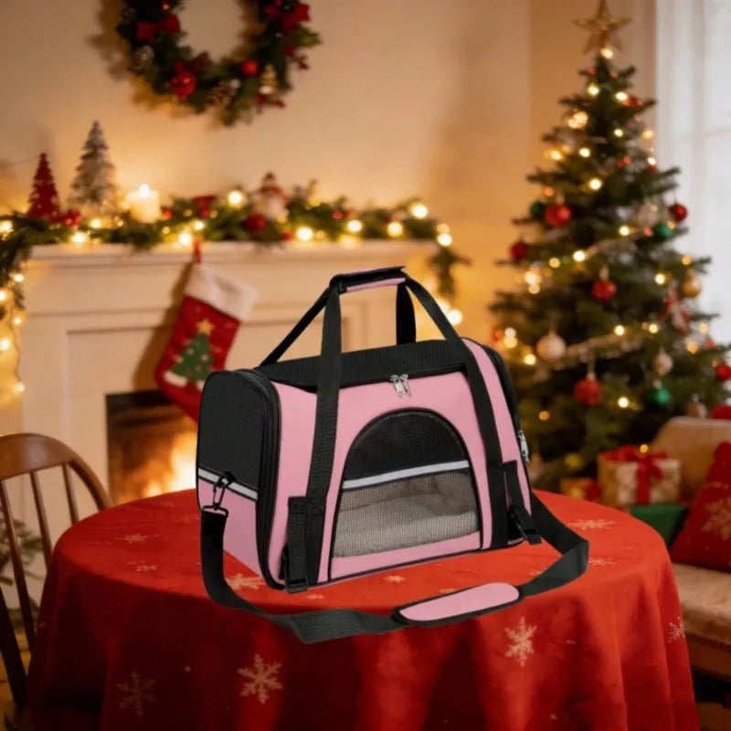 Dog & Cat Outdoor Supplies Secure Zipper Anti-Escape Pet Carrier Backpack | Spacious Ventilated Foldable Cat/Dog Travel Bag | Car & Airline Approved Collapsible Cage With Breathable Design