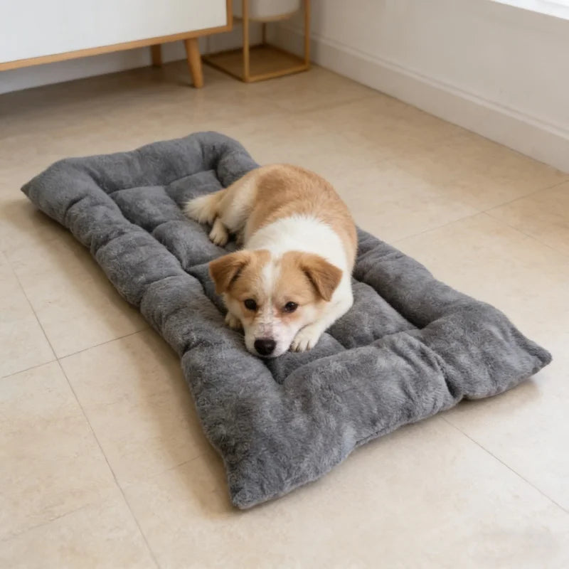 Ultra Soft Plush Dog Bed Comfortable Pet Crate Floor Mat