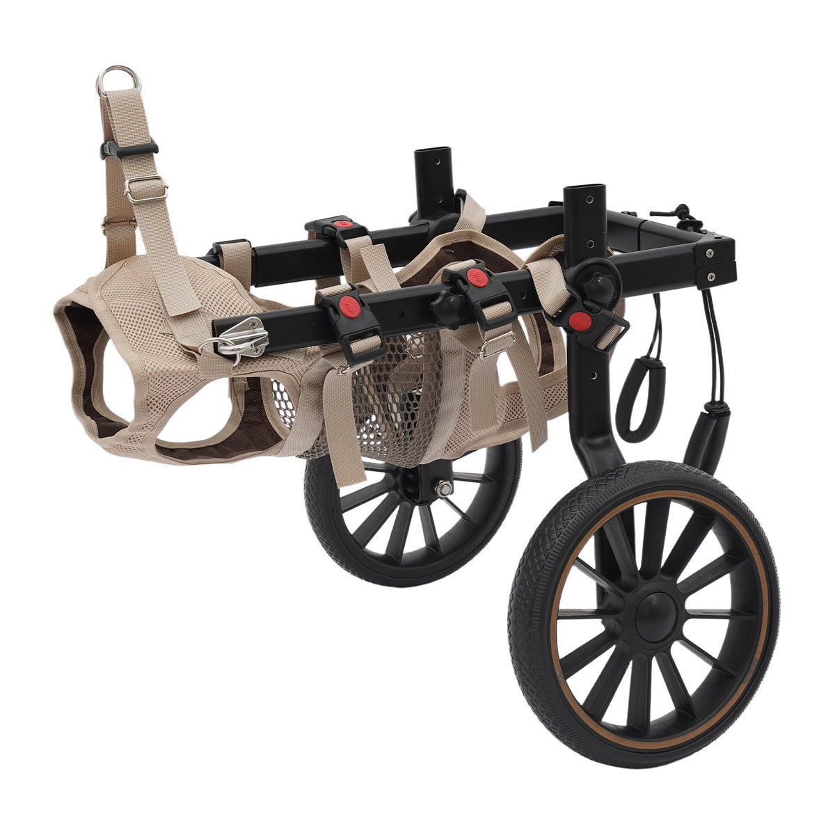 Bymaocar Adjustable Aluminum Dog Wheelchair With Hind Leg Support