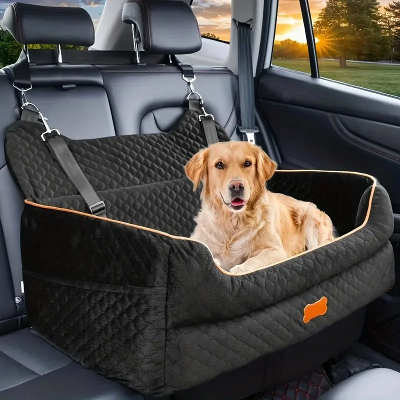 Secure Memory Foam Dog Car Seat Booster Cushion For Travel