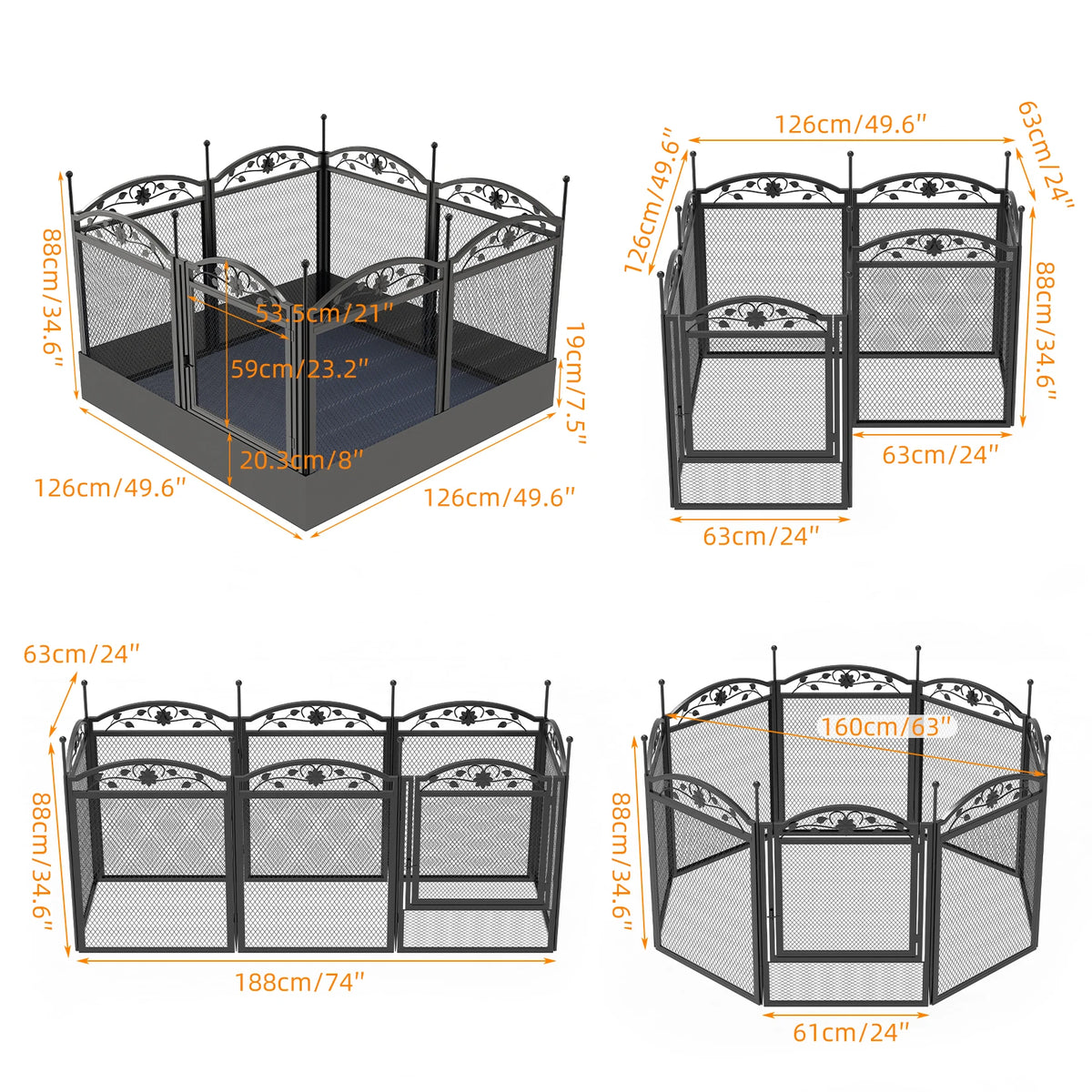 Bingopaw Heavy Duty Metal Dog Playpen For Training