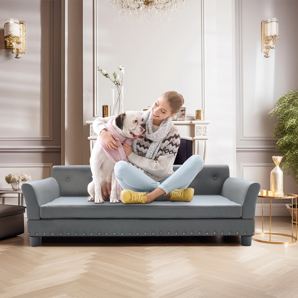 Borwart Heavy Duty Raised Pet Sofa With Removable Cover