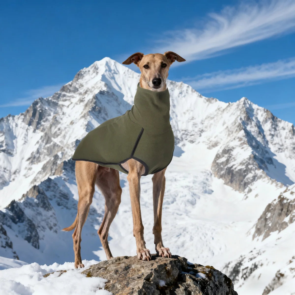 Dog Fleece Winter Coat Pajamas Turtleneck Stretch Greyhound Apparel
