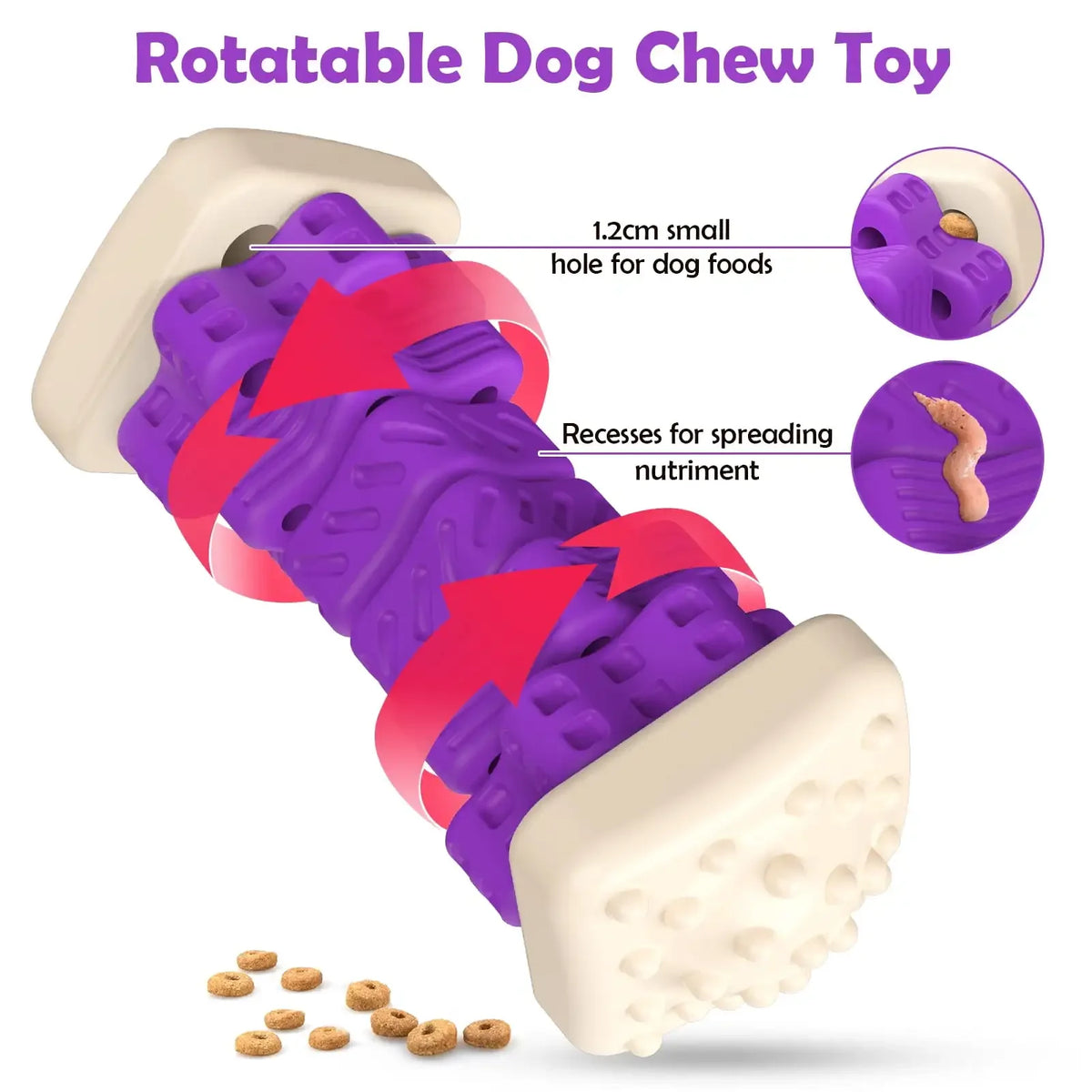 Interactive Dog Chew Toy for Aggressive Chewers and Enrichment Activities