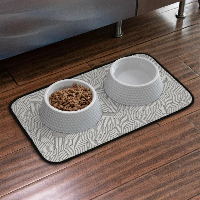 Pet Bowl Mat for Cleaner Floors and Spill Protection