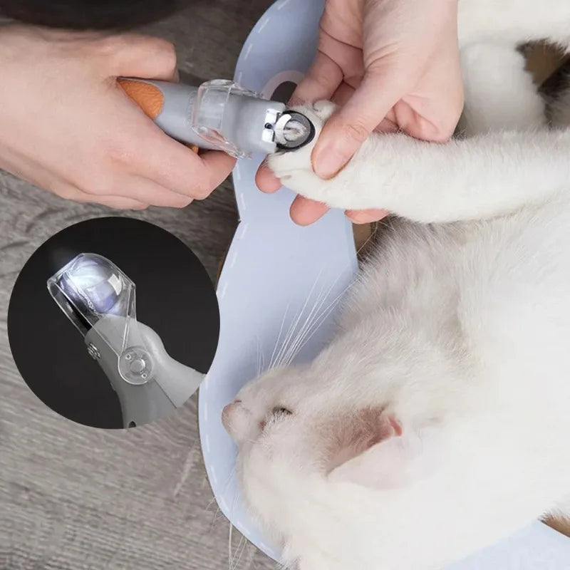 LED Pet Nail Clipper Light Assisted Trimmer For Pets