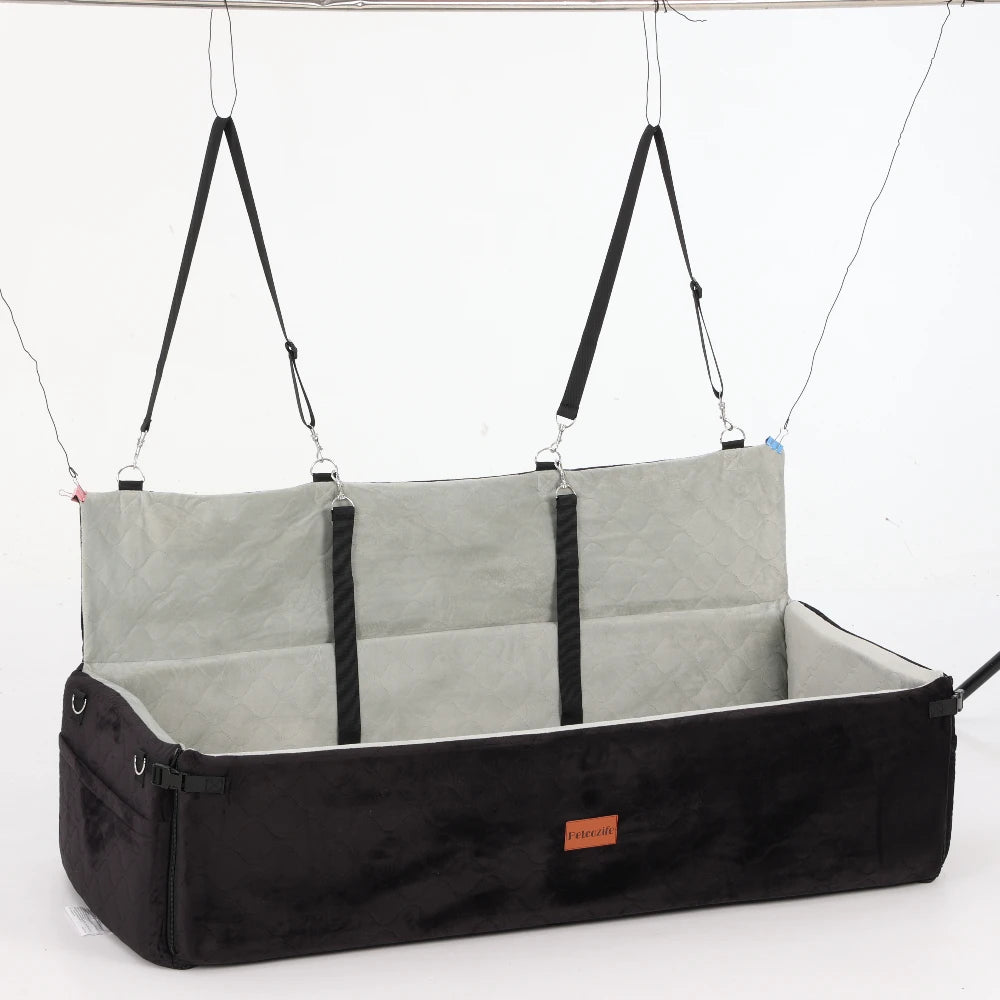 Domipet Dog Car Seat With Thick Cushion And Safety Leashes