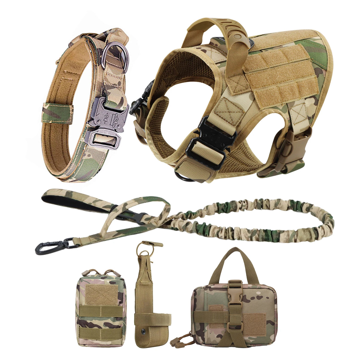 Petavel Padded Nylon Dog Harness And Leash Set Quick Release