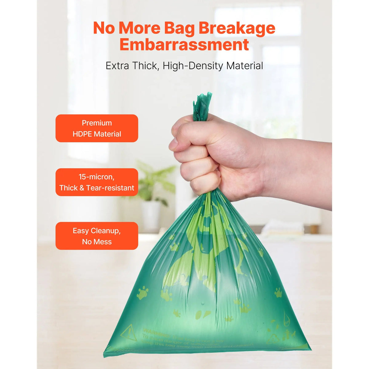 Dog Poop Bags, 270 Counts 13 x 9 in, Sturdy & Thick Pet Waste Bags, Biodegradable HDPE Waste Bag Refill Rolls, Lavender Scented, Leak-Proof Trash Bag for Doggie Cat Pet, Dispenser Not Included