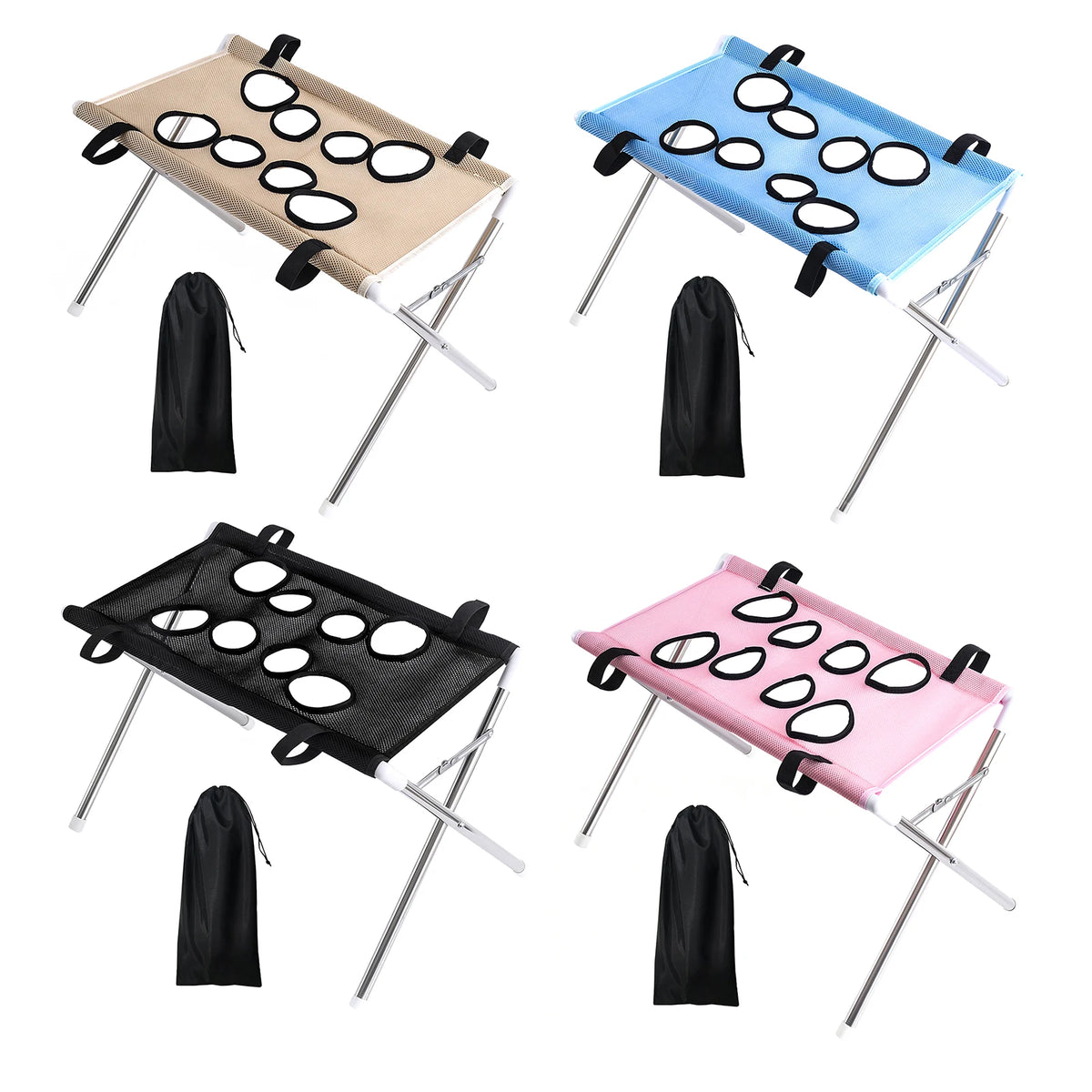 Foldable Dog Grooming Hammock for Small Dogs Cats Pet Bath Sling Nail Trimming Restraint Stainless Steel