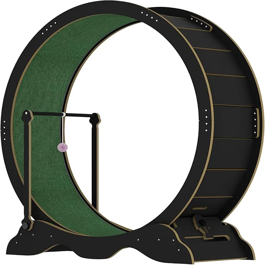 Cat Exercise Wheel, 45-Inch Large Cat Treadmill for Indoor Cats, Cats Running Wheel with Detachable Carpeted Runway for Pets