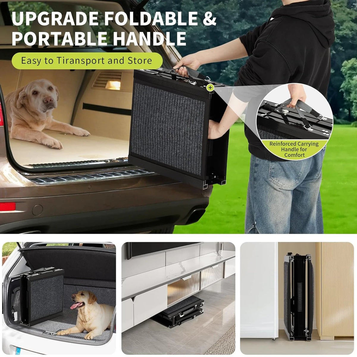 HiMISS Non Slip Folding Dog Car Ramp For Pet Travel