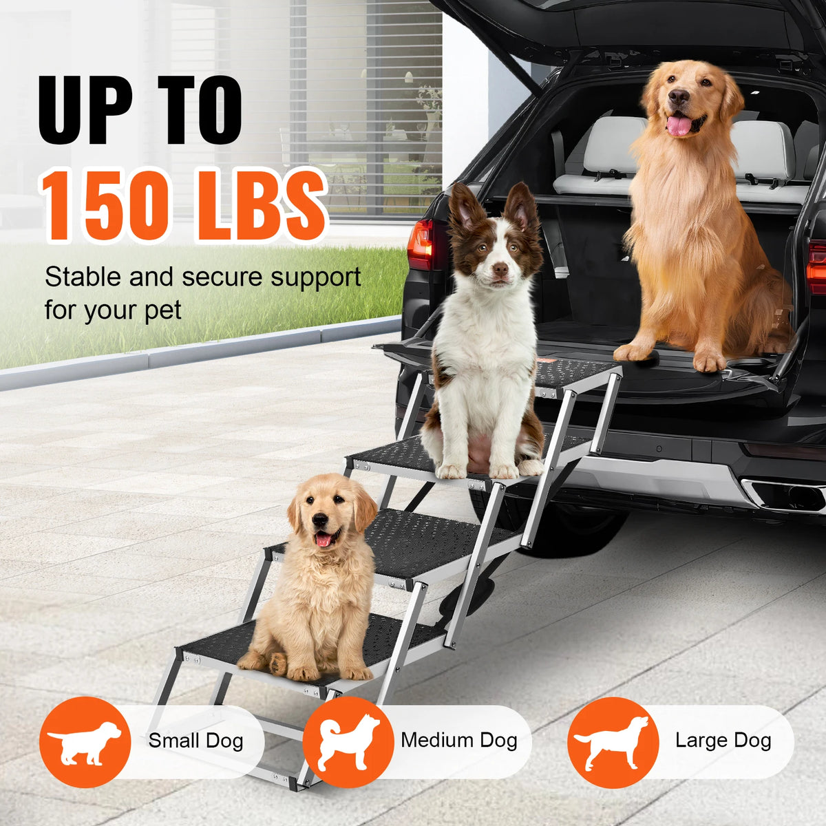SucceBuy Portable Folding Pet Steps For Cars And Trucks
