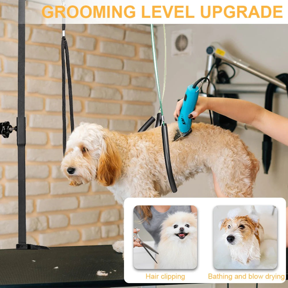 ATUOTIN Stainless Steel Dog Grooming Stand with Restraint Rope
