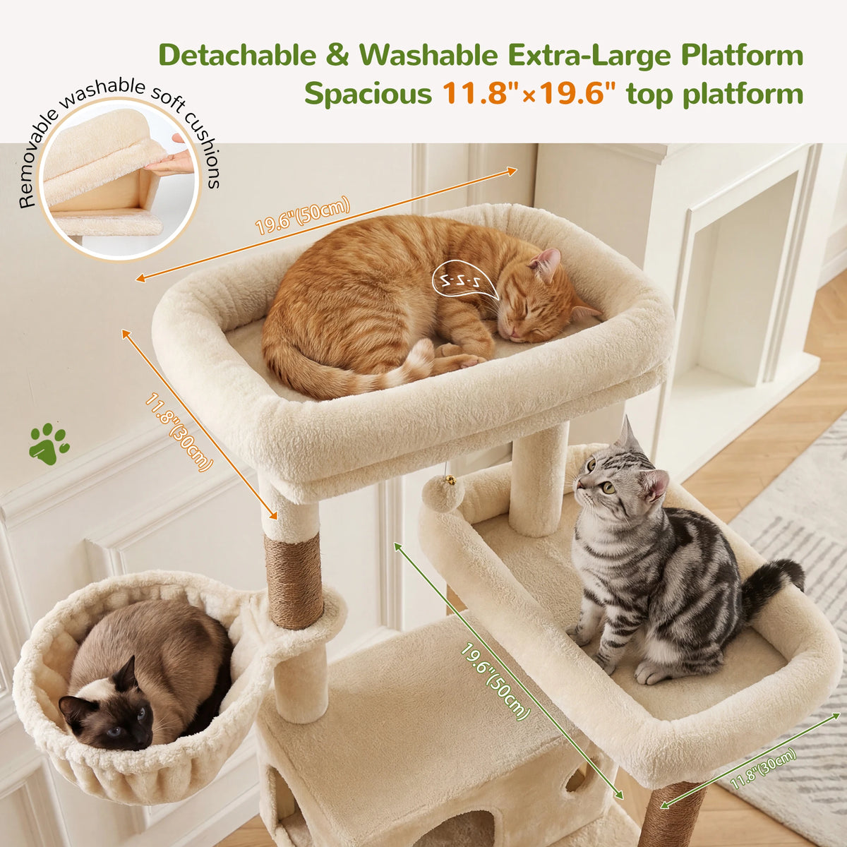 Globlazer Multi-Level Cat Tree Tower With Condos Hammocks And Perches