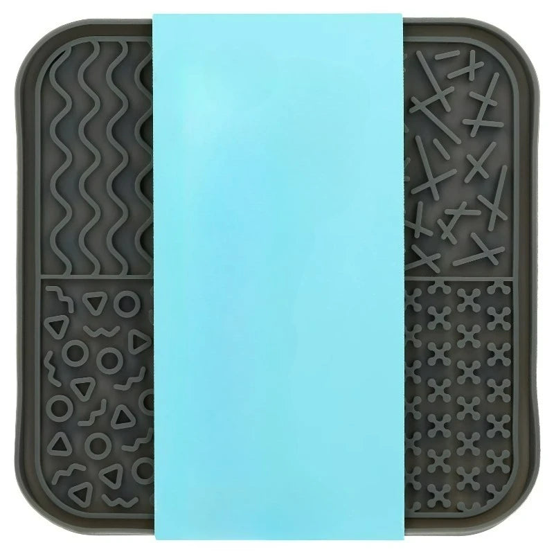 Vibrant Life Silicone Lick Mat for Pets, Gray, 7.87" x 7.87"