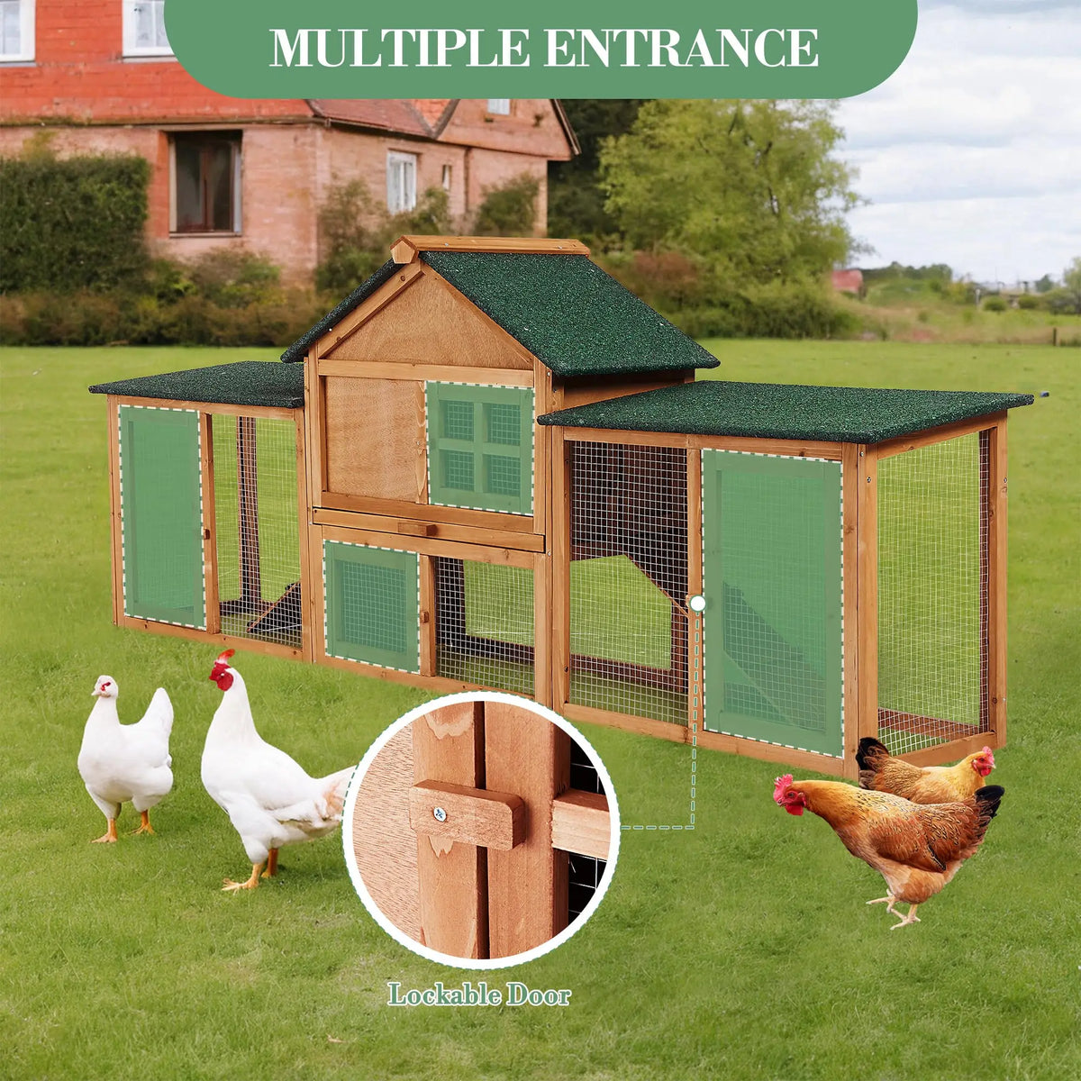DishyKooker Two Story Wooden Bunny Hutch With Ramp And Runs
