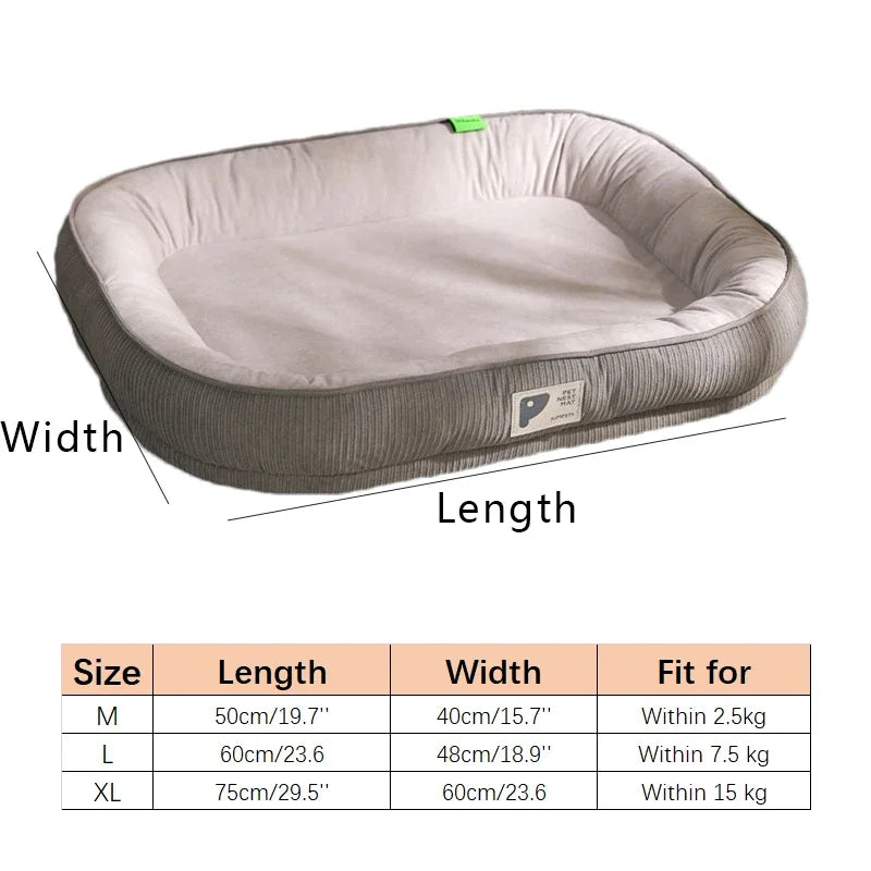 Orthopedic Memory Foam Plush Pet Bed For Dogs And Cats