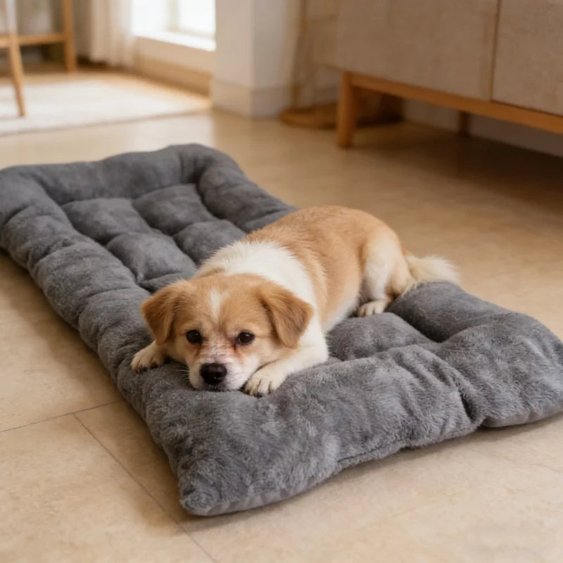 Ultra Soft Plush Dog Bed Comfortable Pet Crate Floor Mat