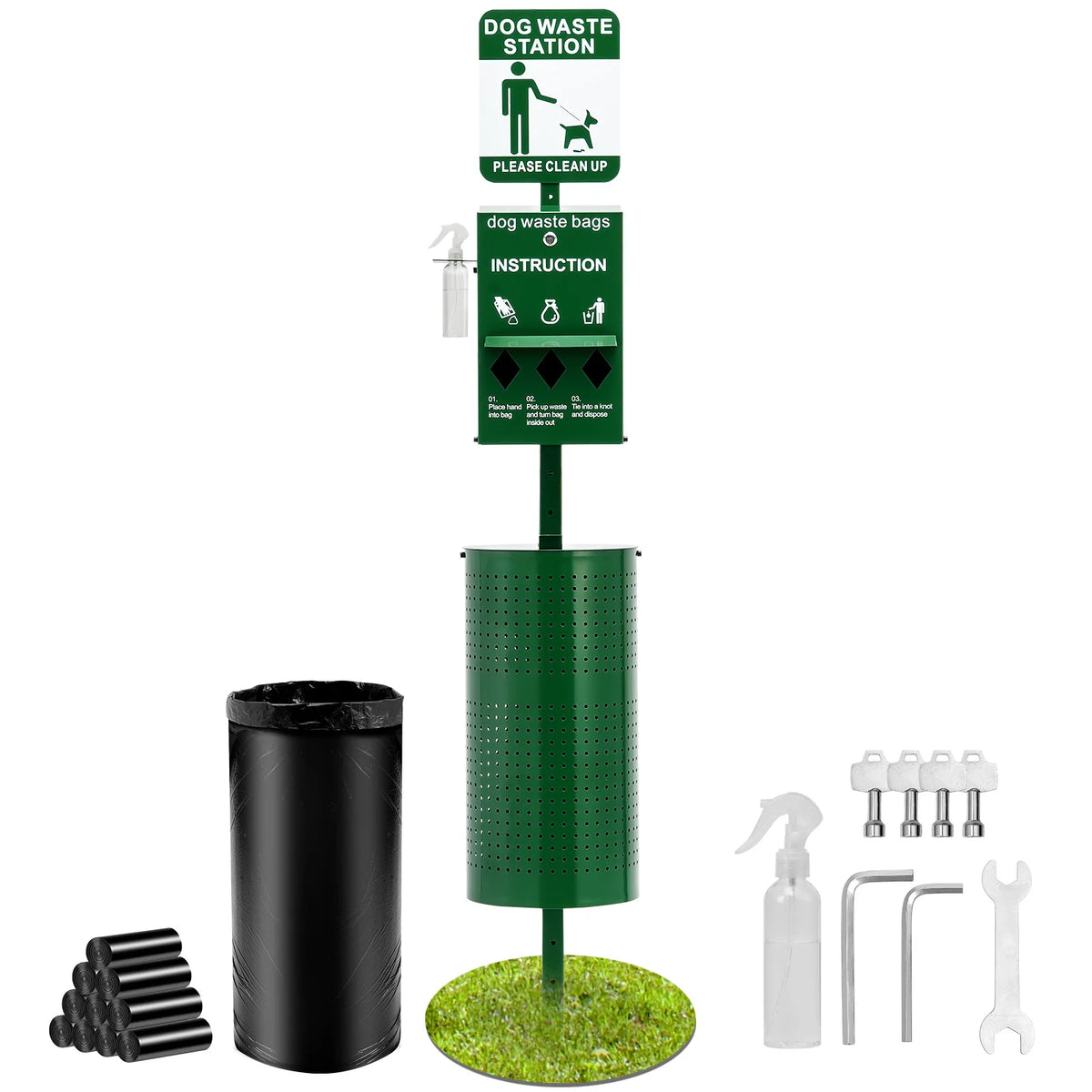 VEVOR Commercial Dog Waste Station With Bag Dispenser