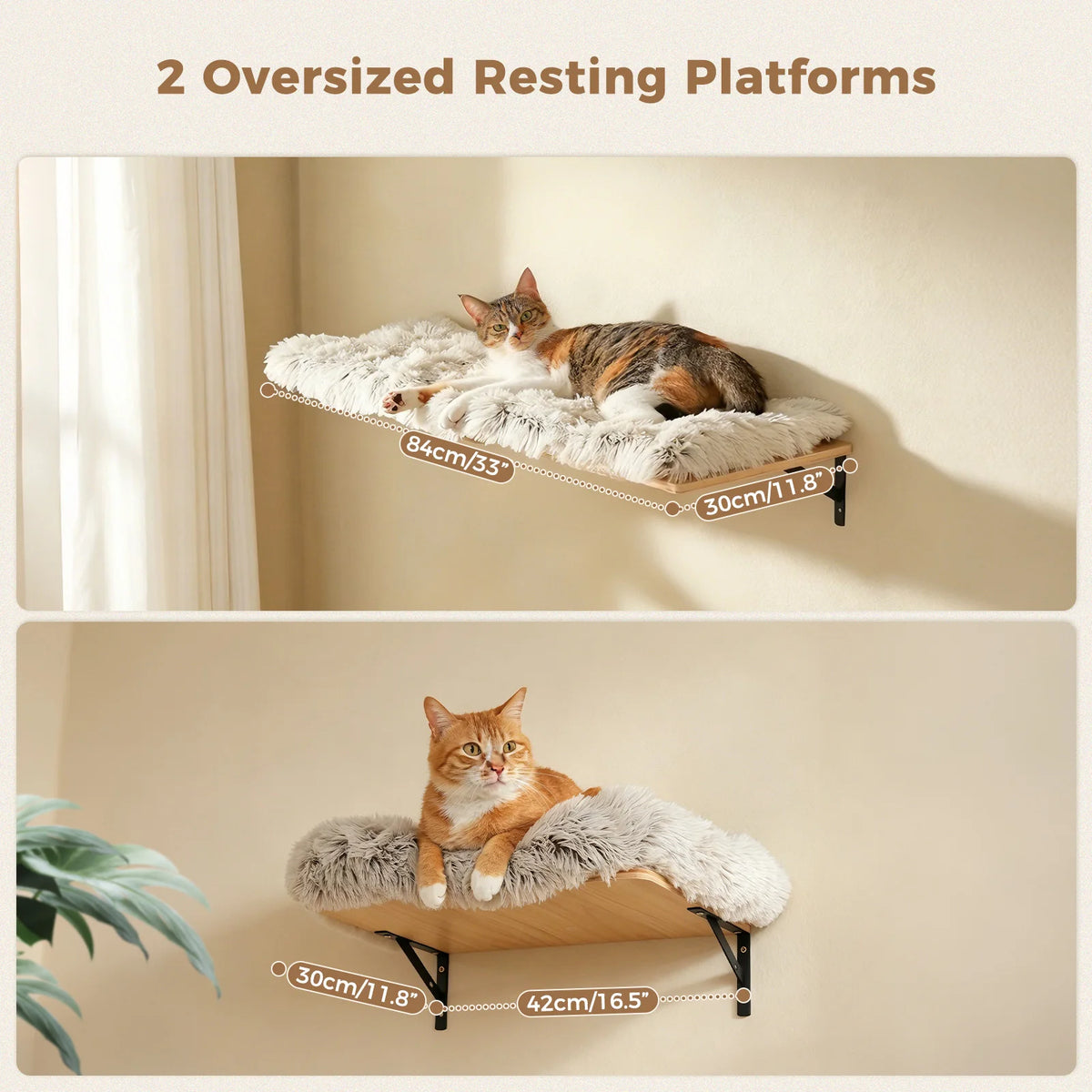 PAWZ Road Wooden Cat Climbing Wall Shelves Sisal Scratching Posts