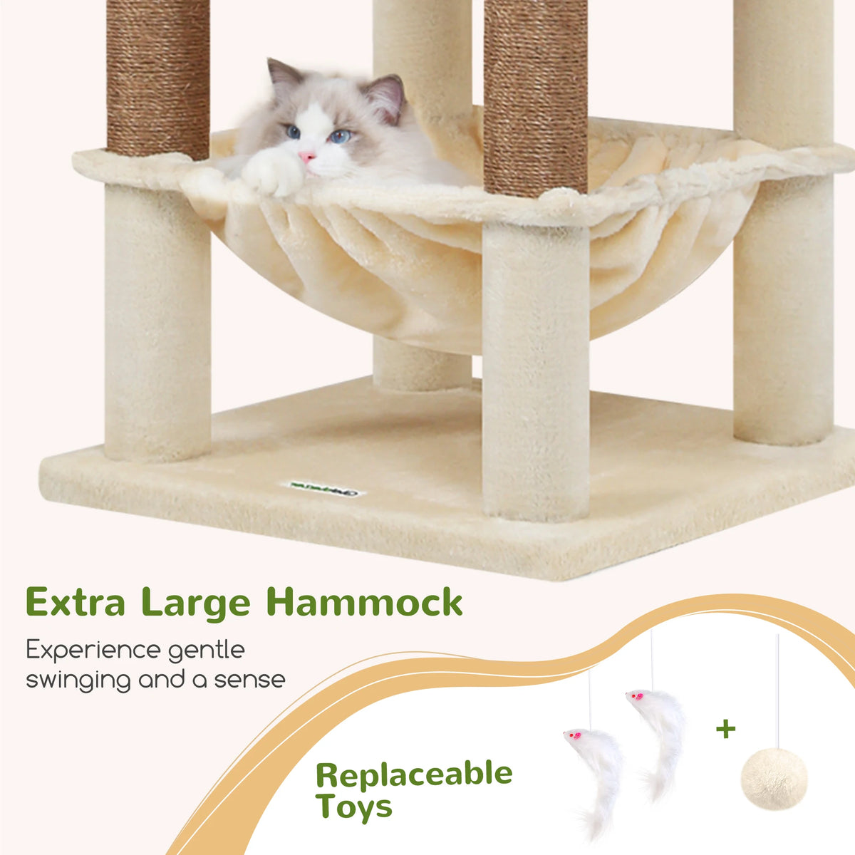 Globlazer Multi Level Cat Tree Tower with Hammocks and Condos