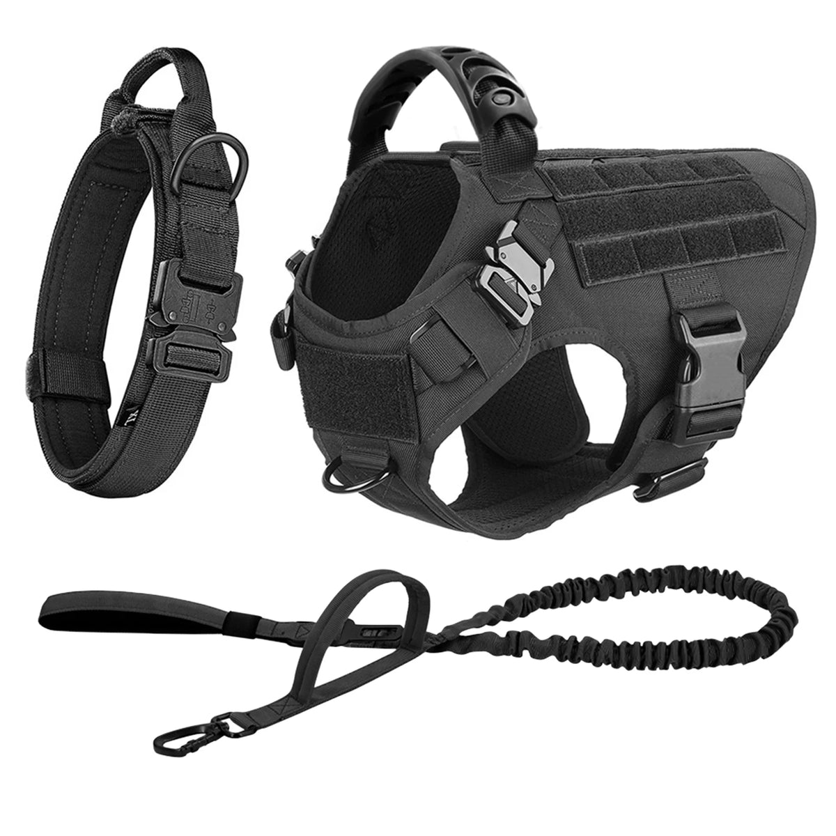 Petavel Padded Nylon Dog Harness And Leash Set Quick Release