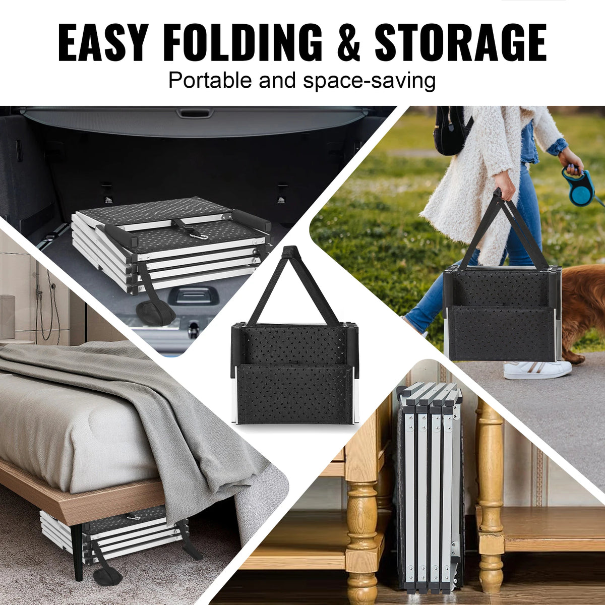 SucceBuy Portable Folding Pet Steps For Cars And Trucks