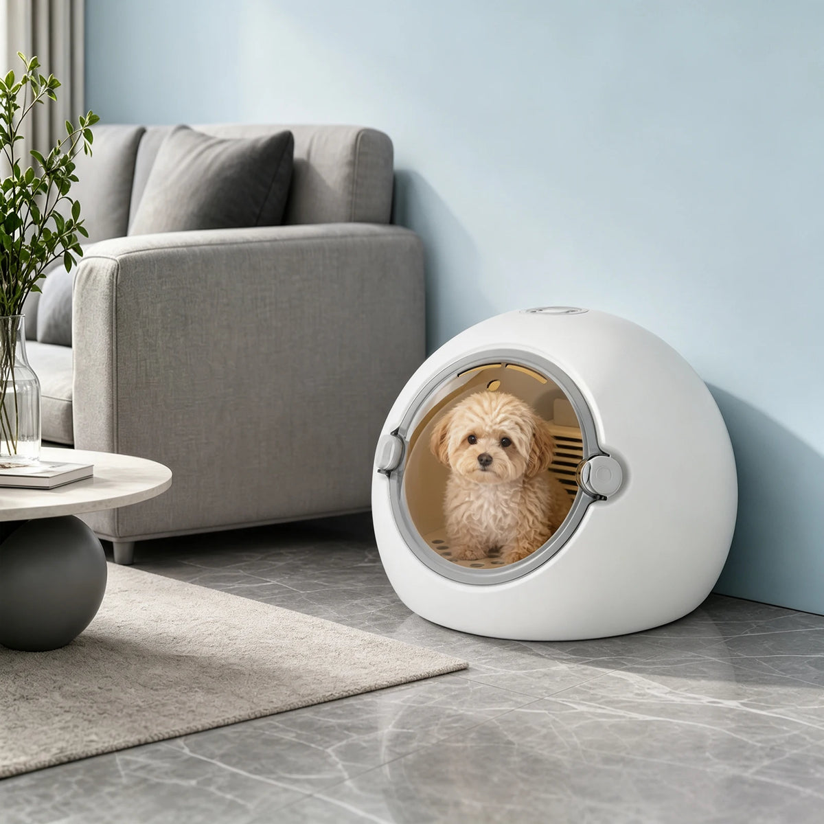 600W Pet Dryer Machine 20.28x14.61in Portable Cat Dryer Box 68-113°F Adjustable Puppy Drying Machine for Pets up to 16.53lbs Home, Pet Store, Travel