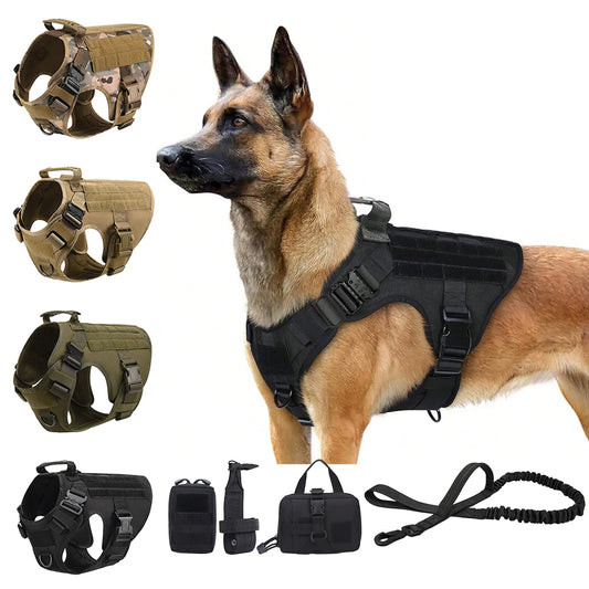 Petravel Tactical Dog Harness With Padded Quick Release Buckles