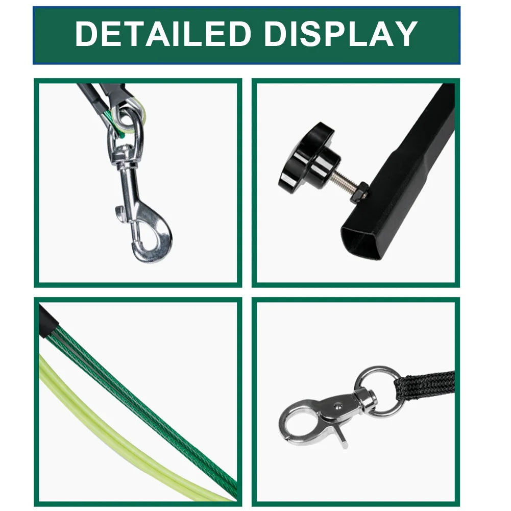 ATUOTIN Stainless Steel Dog Grooming Stand with Restraint Rope