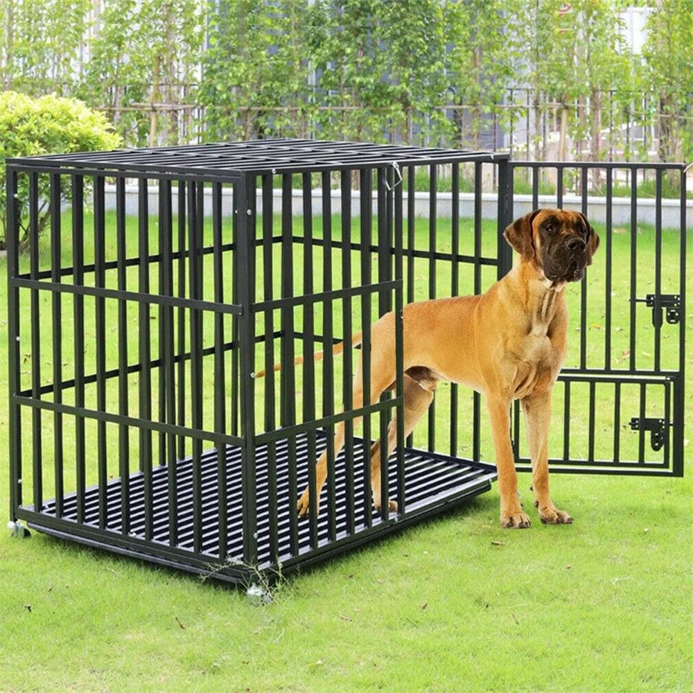 Borwart Heavy Duty Dog Crate With Chew Resistant Square Tube