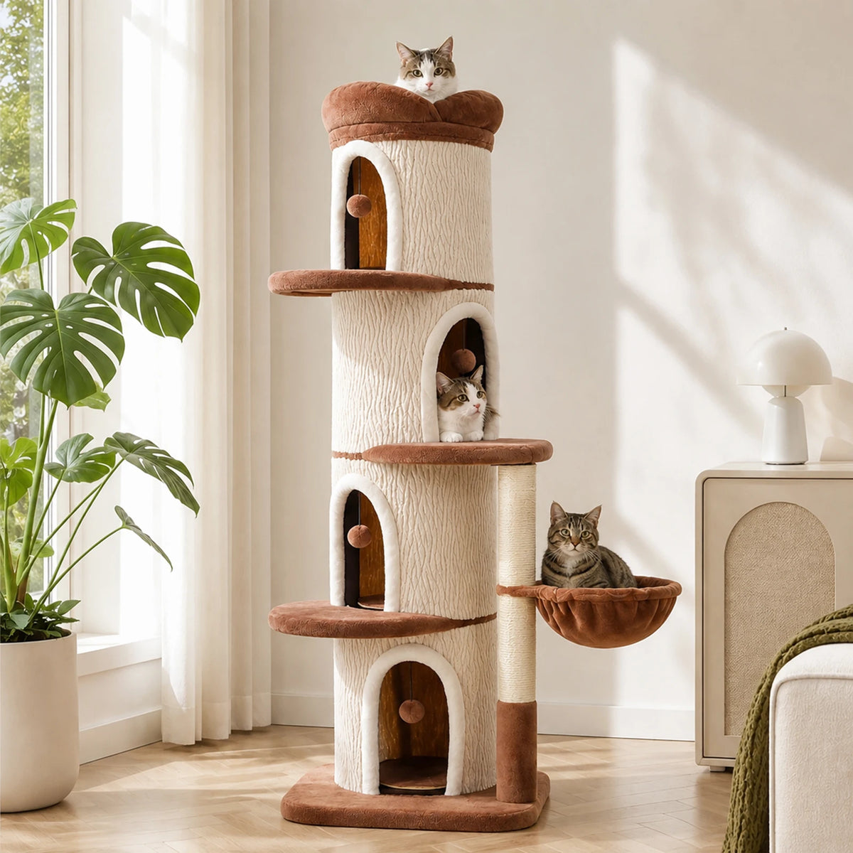 P Cat Tree Tower With Condos Scratching Posts And Beds