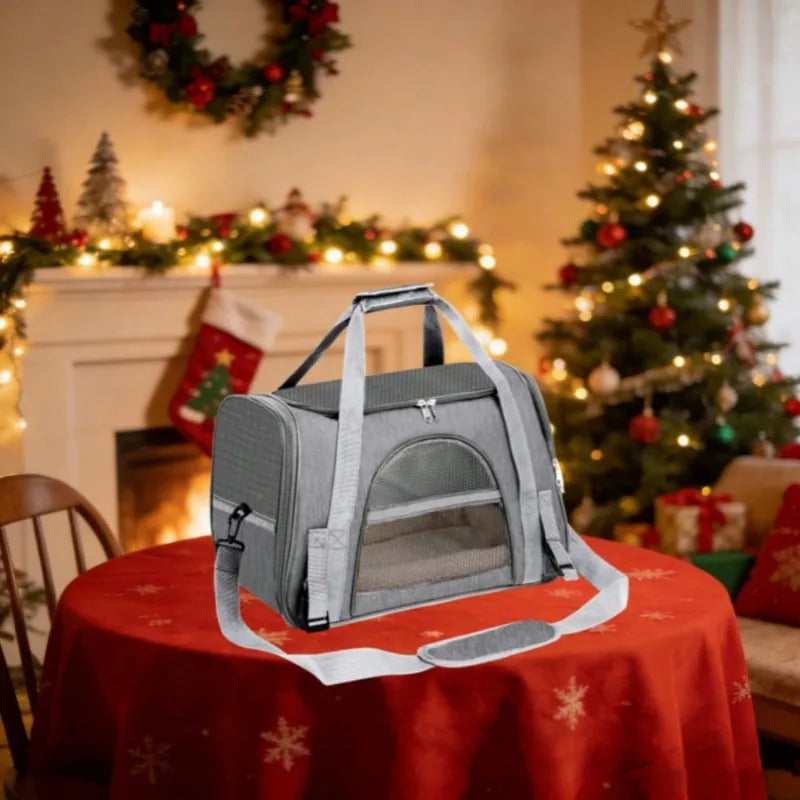 Dog & Cat Outdoor Supplies Secure Zipper Anti-Escape Pet Carrier Backpack | Spacious Ventilated Foldable Cat/Dog Travel Bag | Car & Airline Approved Collapsible Cage With Breathable Design