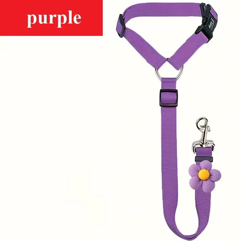 Tepoztec Adjustable Reflective Pet Car Seat Belt Harness
