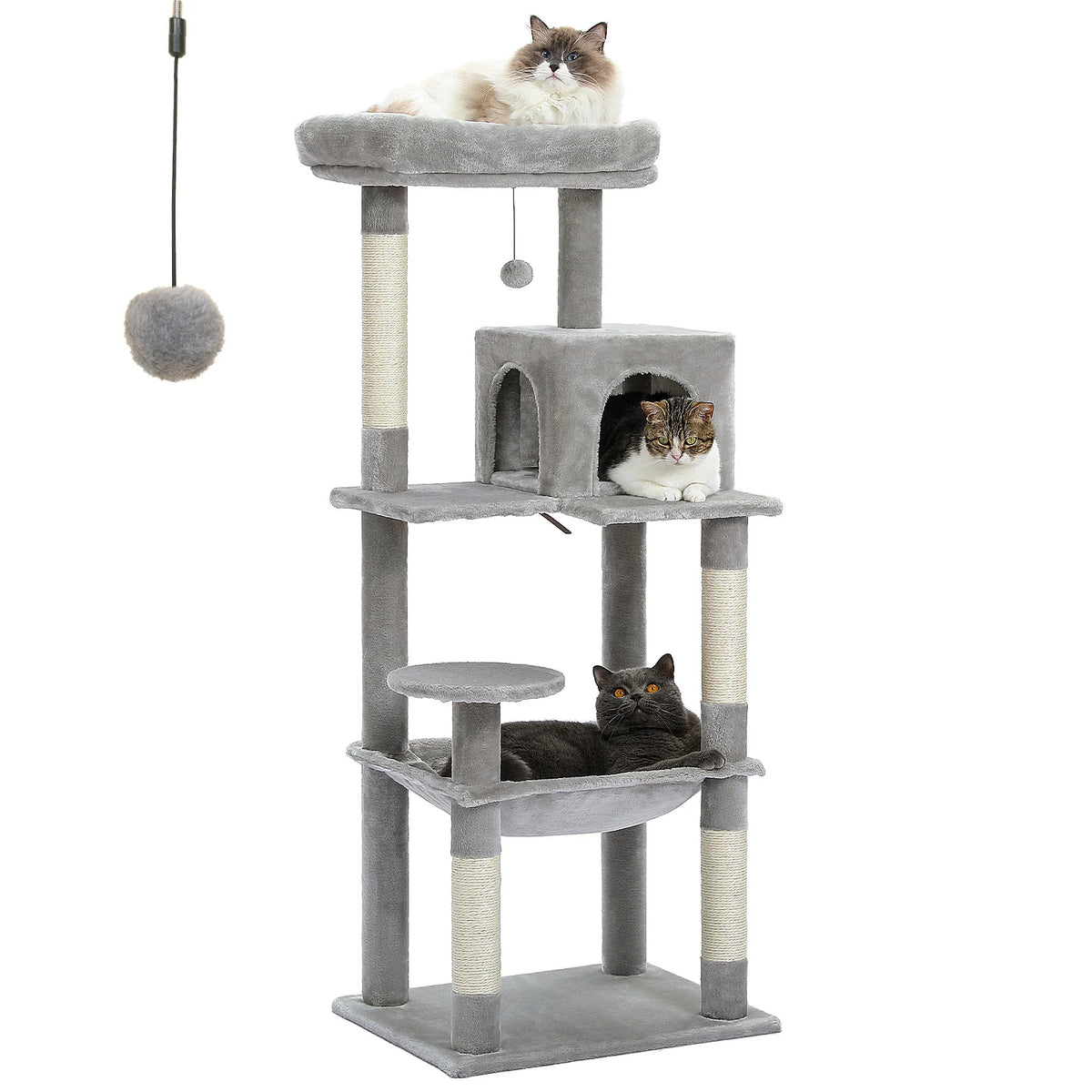 PAWZ Road Cat Tree With Hammock Condo And Sisal Posts
