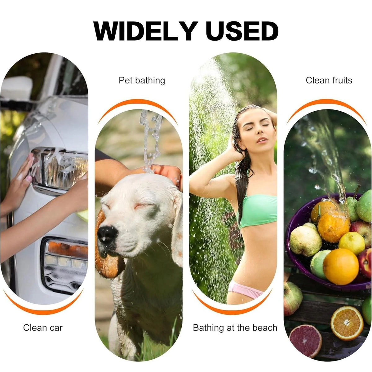 Portable Outdoor Shower Pump Handheld Rechargeable Gentle Flow for Camping Car Washing Pet Bathing Watering Flowers Travel Lightweight Durable Sprayer High Flow Adjustable Nozzle for Strong Yet Gentle Spray Gardening and Pet