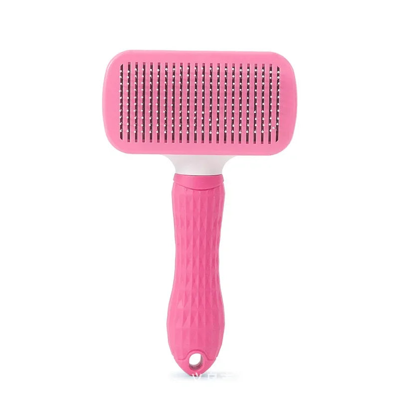 Long Hair Dog Cat Shedding Brush Multifunctional Bath Cleaning Grooming Comb Self-cleaning Pet Essential Supplies
