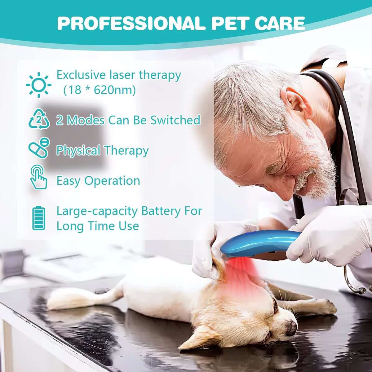 Pet Red Light Therapy Cold Laser Pain Relief Device For Dogs And Cats