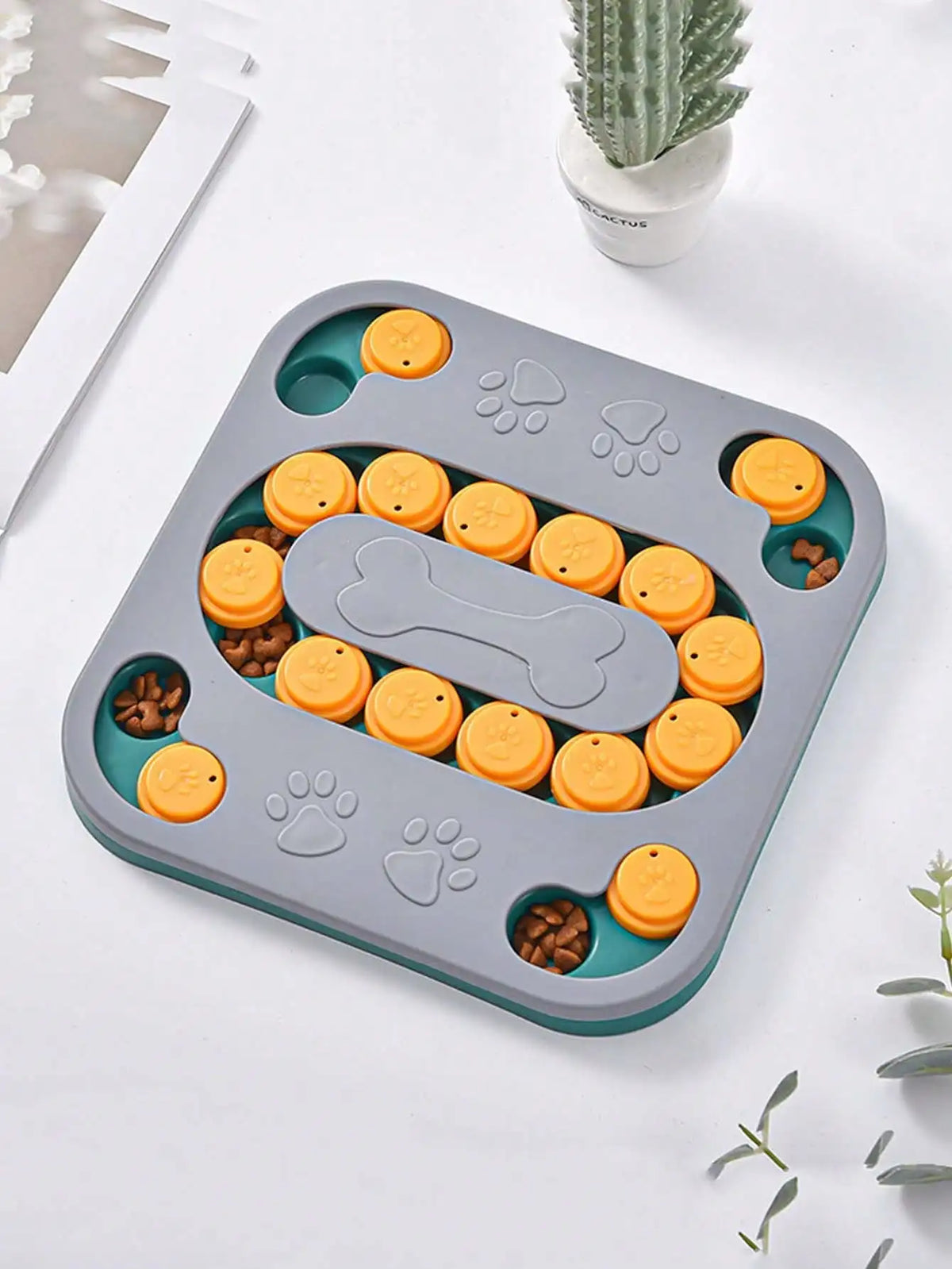 Interactive Dog Puzzle Slow Feeder Treat Dispenser Toy