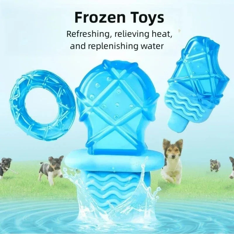 Freezable Ice Pop Dog Cooling Chew Toy For Teething Relief